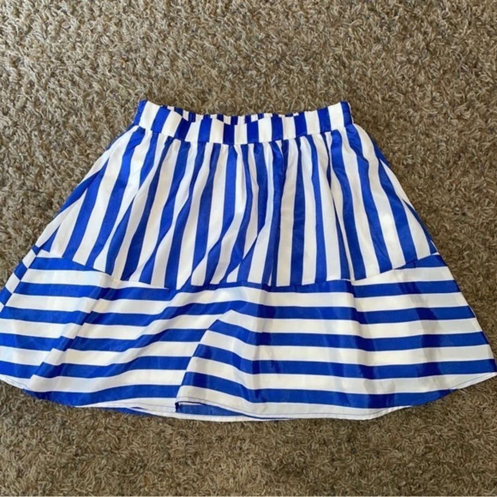 Francesca’s Jun & Ivy Skirt Blue/White Stripe Size Small NWT